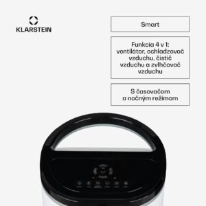 Klarstein IceWind Plus Smart, 4 v 1 ochladzovač vzduchu, ventilátor, zvlhčovač, čistička vzduchu, ovládanie aplikáciou