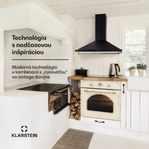 Klarstein Montblanc 90, digestor, 90 cm, nástenný, 610m³/h, LED, lišta, biely