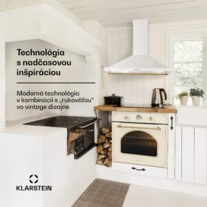 Klarstein Montblanc 90, digestor, 90 cm, nástenný, 610m³/h, LED, lišta, biely