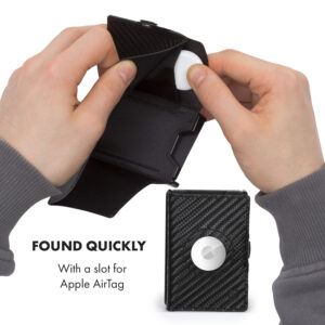 Slimpuro ZNAP Airtag Wallet, 8 kariet, priehradka na mince, 8,9 x 1,5 x 6,3 cm (Š x V x H), ochrana RFID