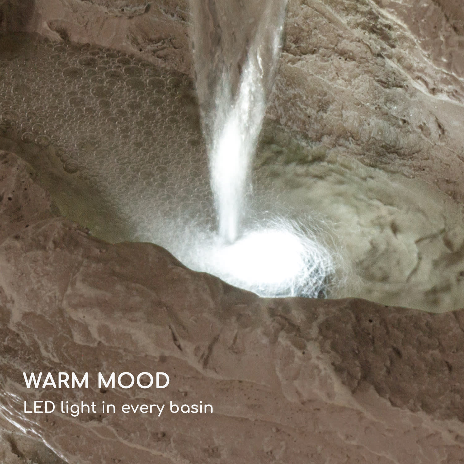 Blumfeldt Stonehenge XL, solárna fontána, LED osvetlenie, polyresin, lítium-iónová batéria – Obrázok 3