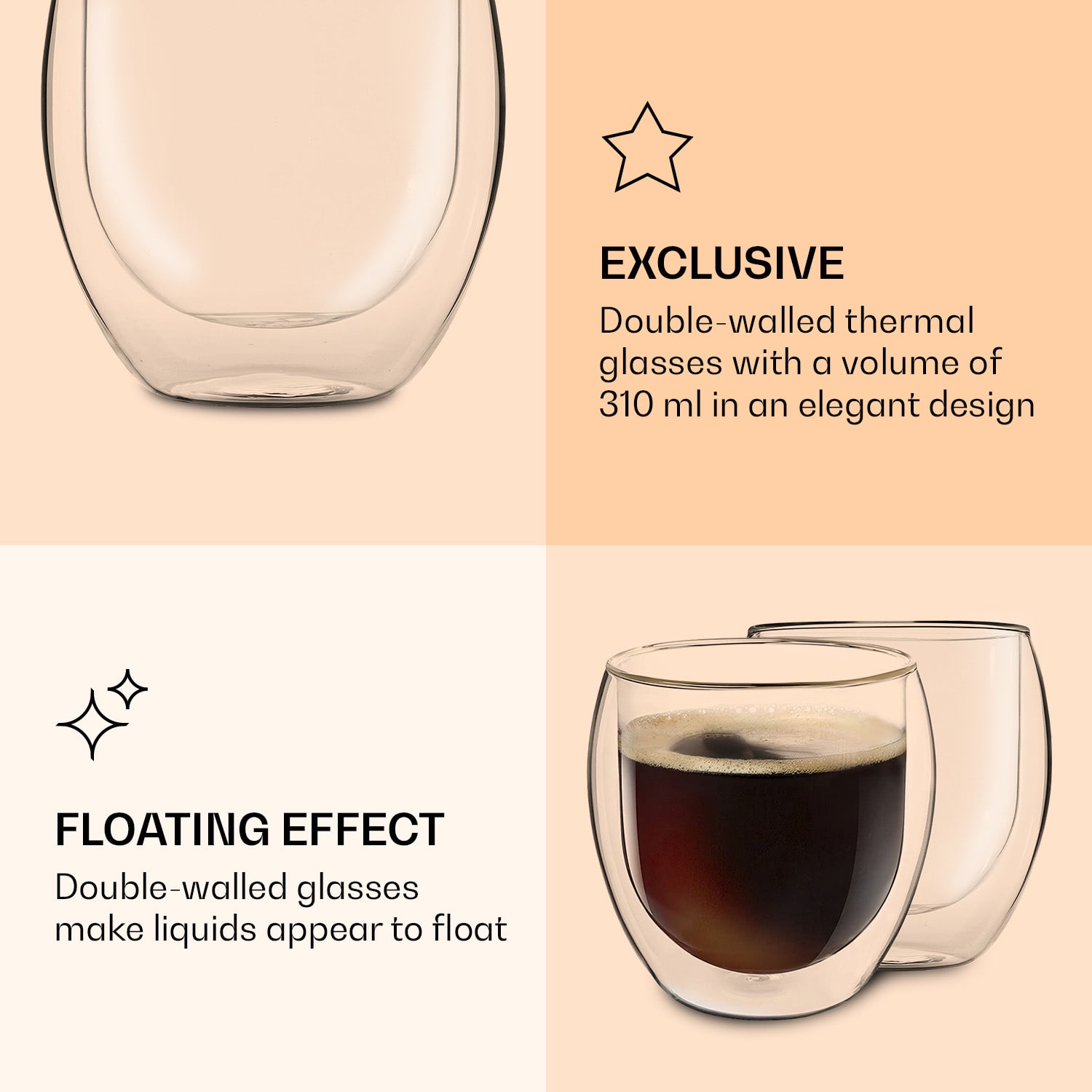 Feelino DUOS Jumbo, dvojstenný pohár, 310 ml – Obrázok 4