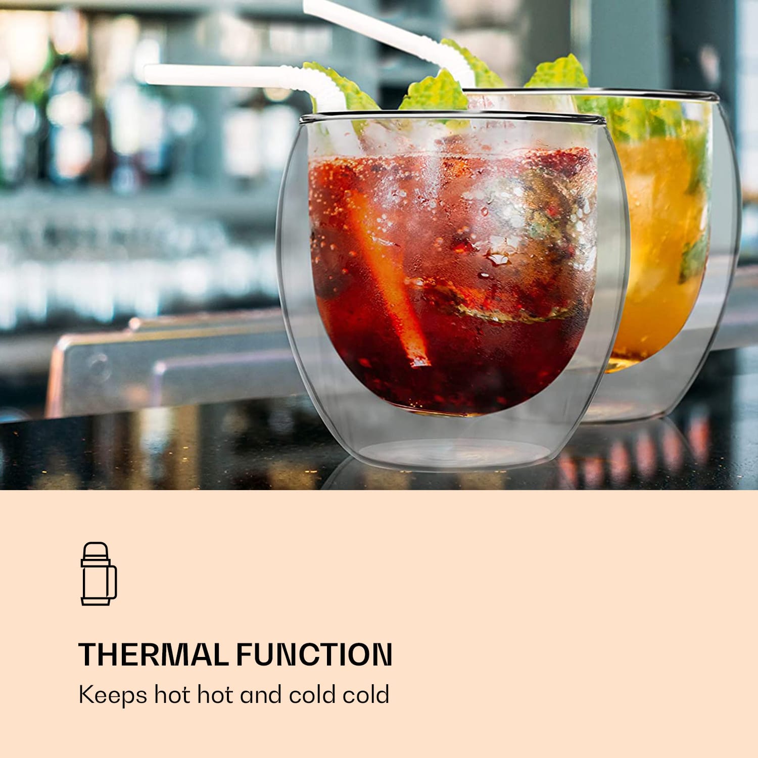 Feelino DUOS Jumbo, dvojstenné poháre, 2 x 310 a 410 ml – Obrázok 2