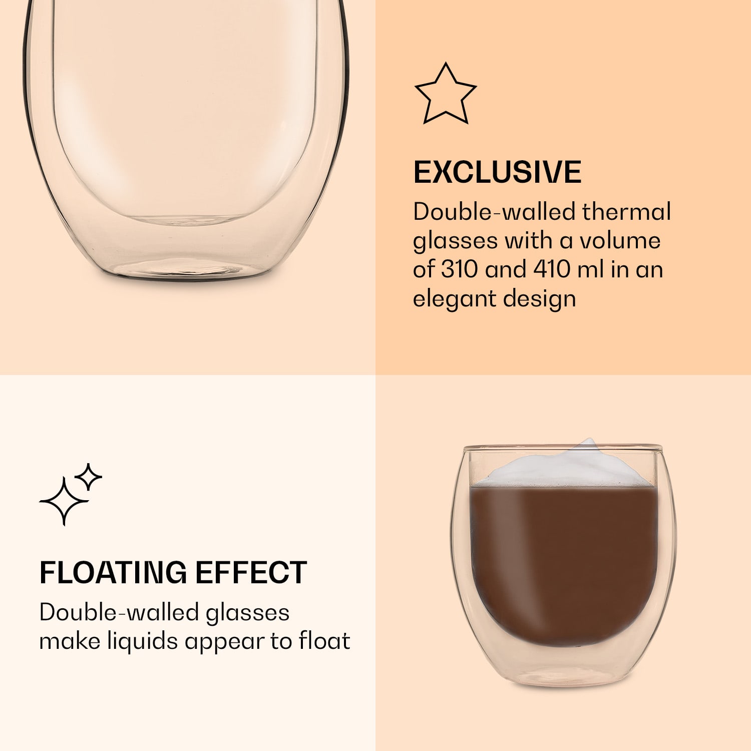 Feelino DUOS Jumbo, dvojstenné poháre, 2 x 310 a 410 ml – Obrázok 4