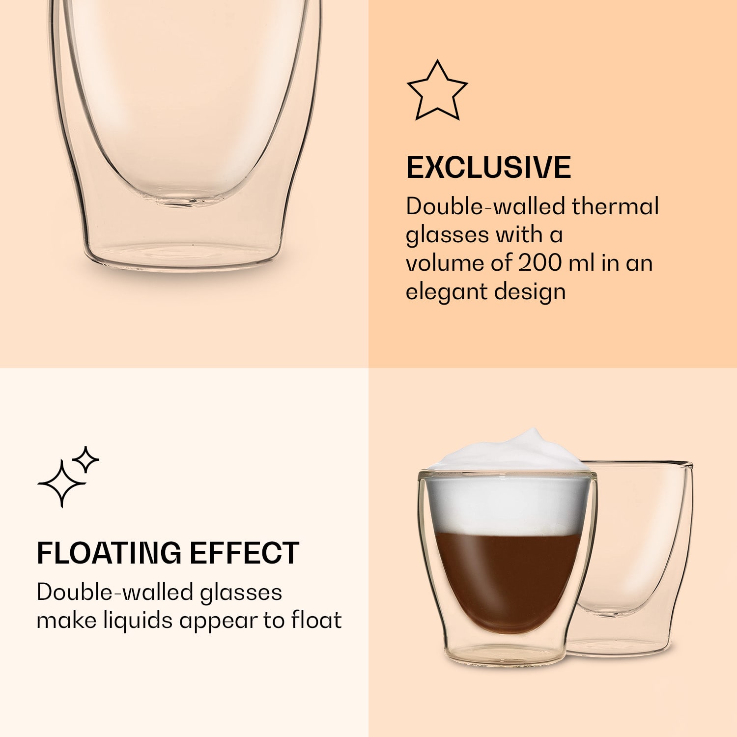 Feelino DUOS, dvojstenný pohár, 200 ml – Obrázok 5