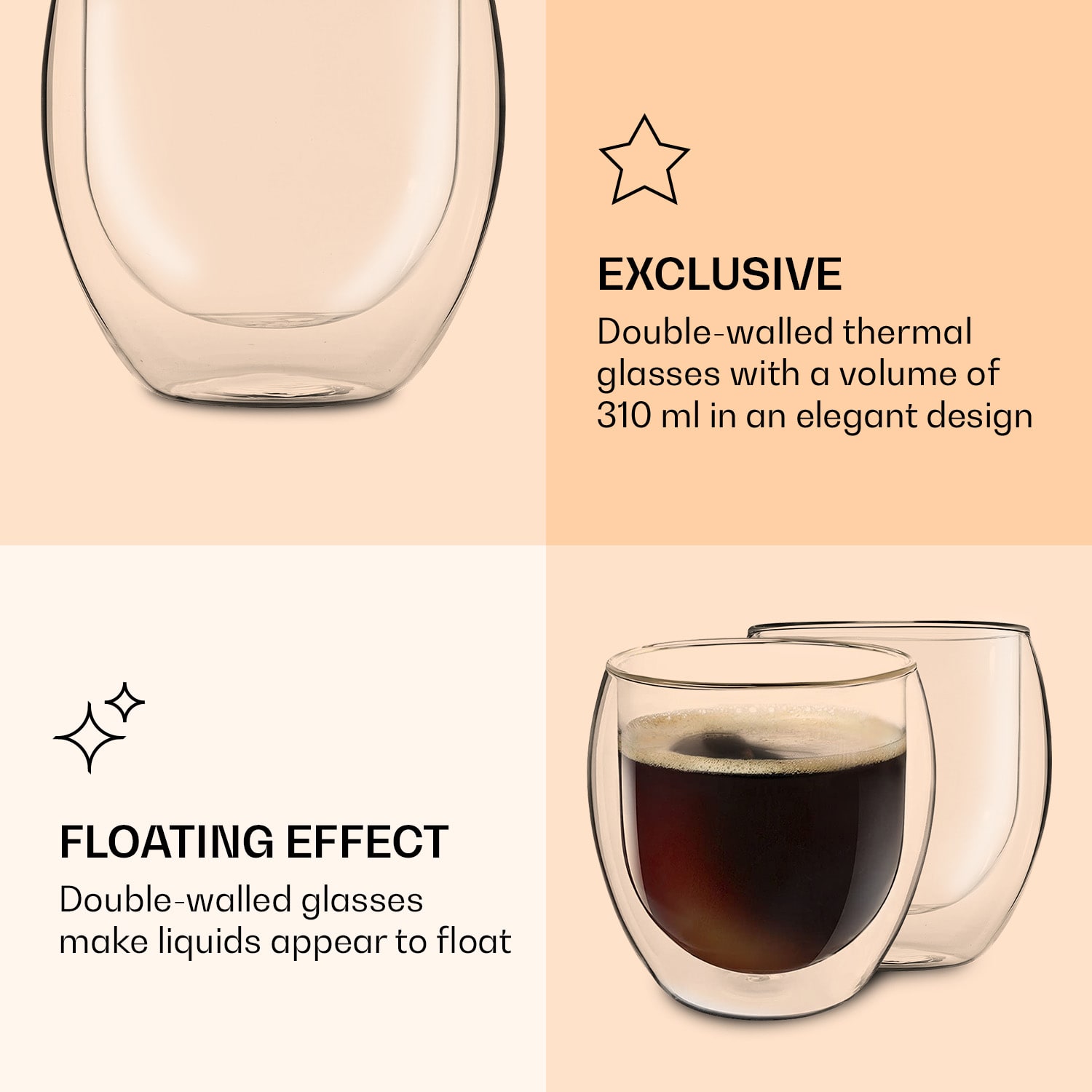 Feelino DUOS Jumbo, dvojstenný pohár, 310 ml – Obrázok 4