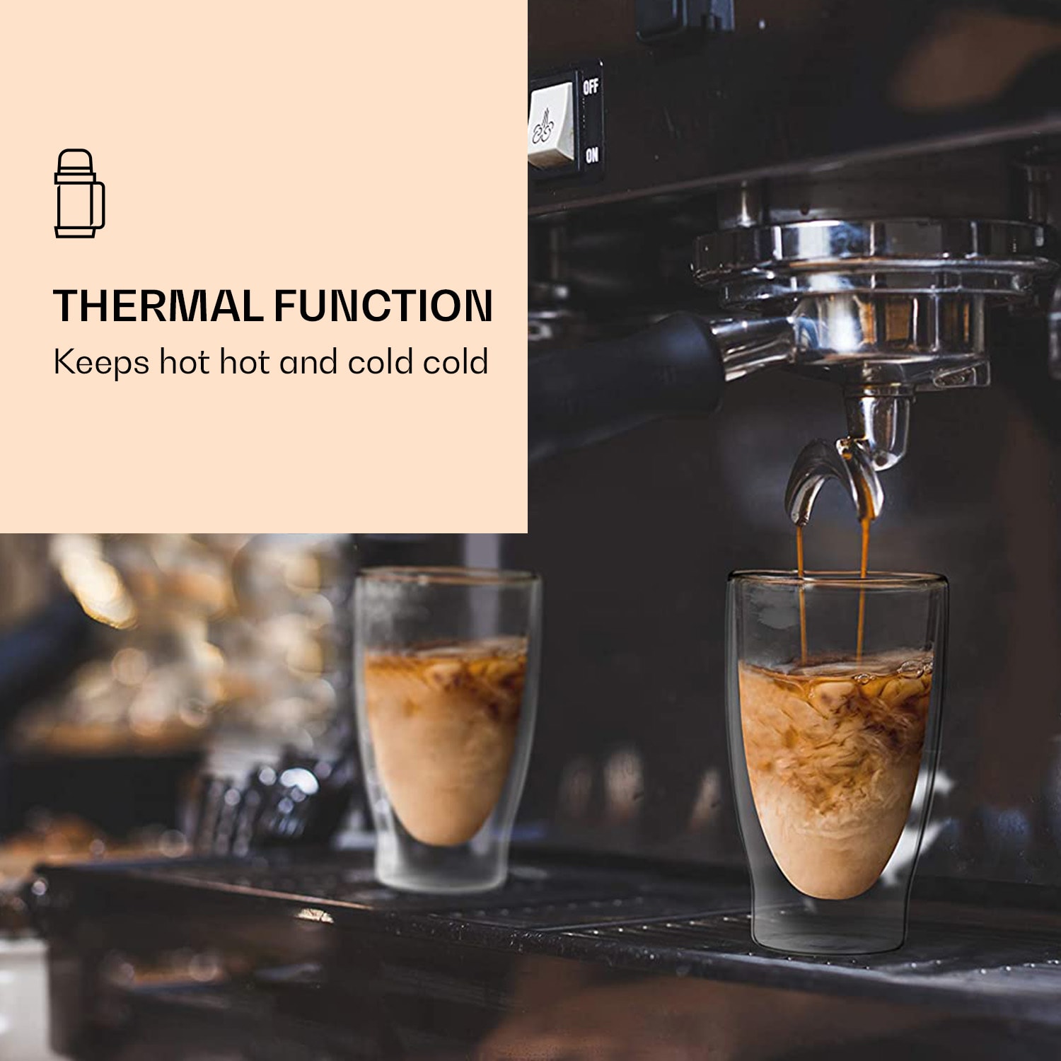 Feelino DUOS, dvojstenný pohár, 400 ml, vrátane lyžičky – Obrázok 3