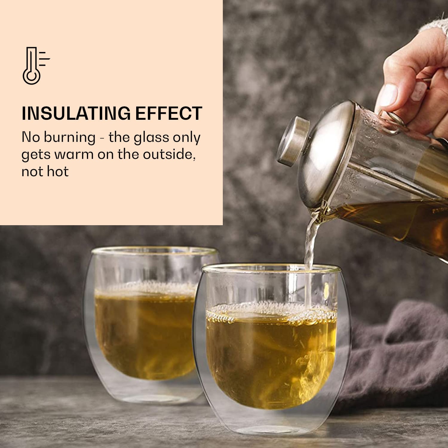 Feelino DUOS Jumbo, dvojstenný pohár, 410 ml, vrátane lyžičky