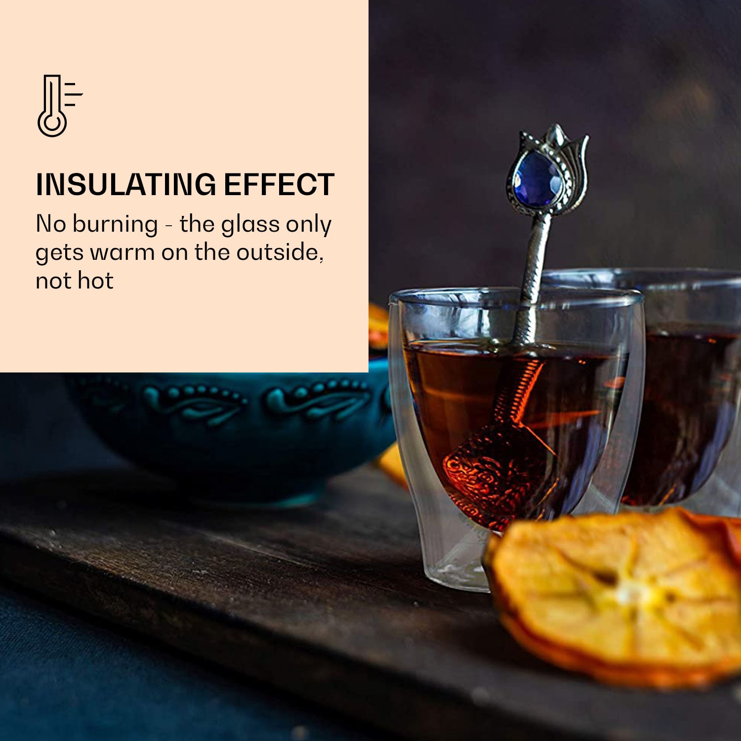 Feelino DUOS, dvojstenný pohár, 80, 200, 310, 400 ml, vrátane lyžičky