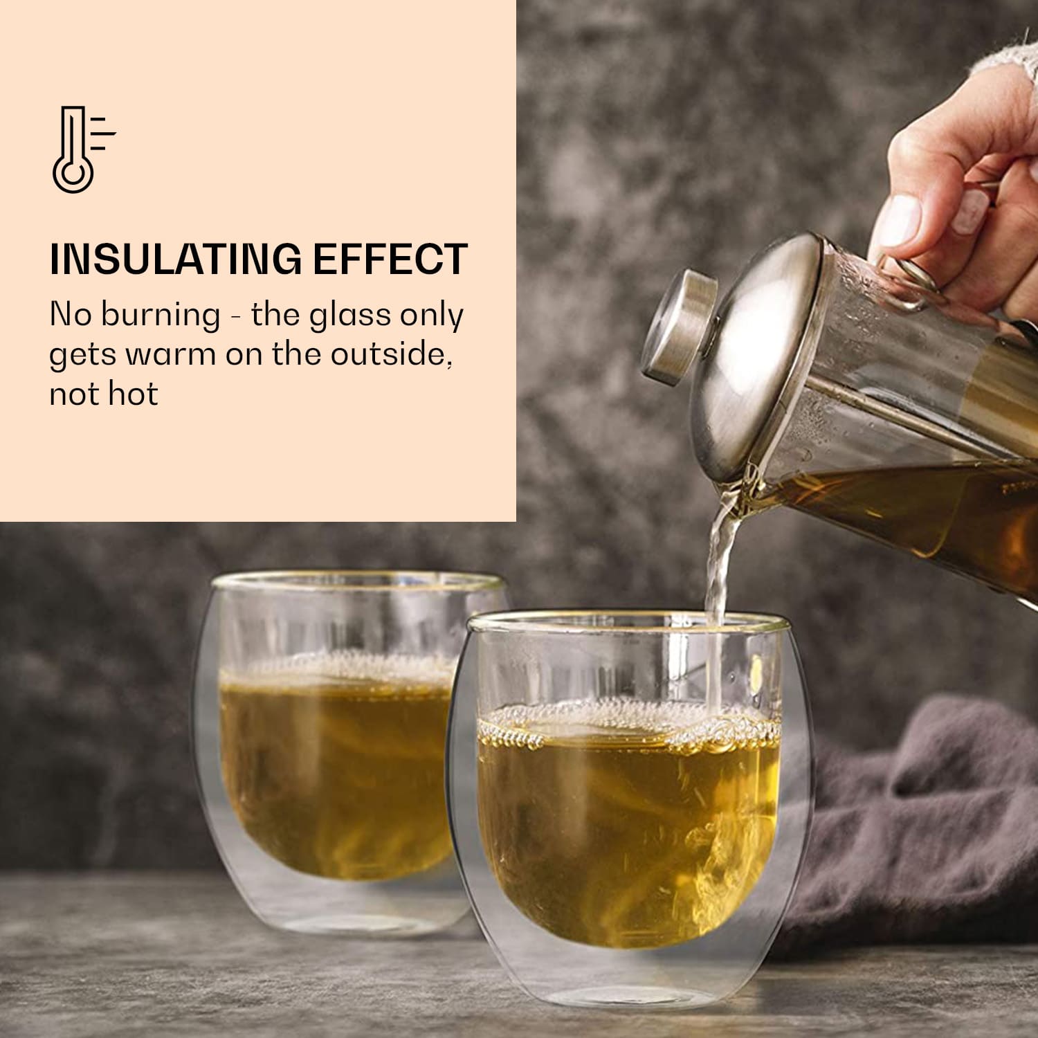 Feelino DUOS Jumbo, dvojstenný pohár, 410 ml, vrátane lyžičky