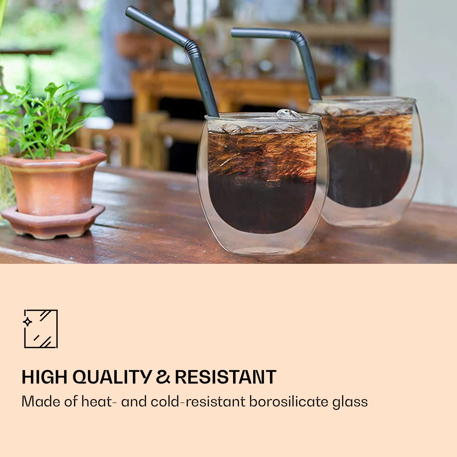 Feelino DUOS Jumbo, dvojstenný pohár, 410 ml, vrátane lyžičky – Obrázok 2