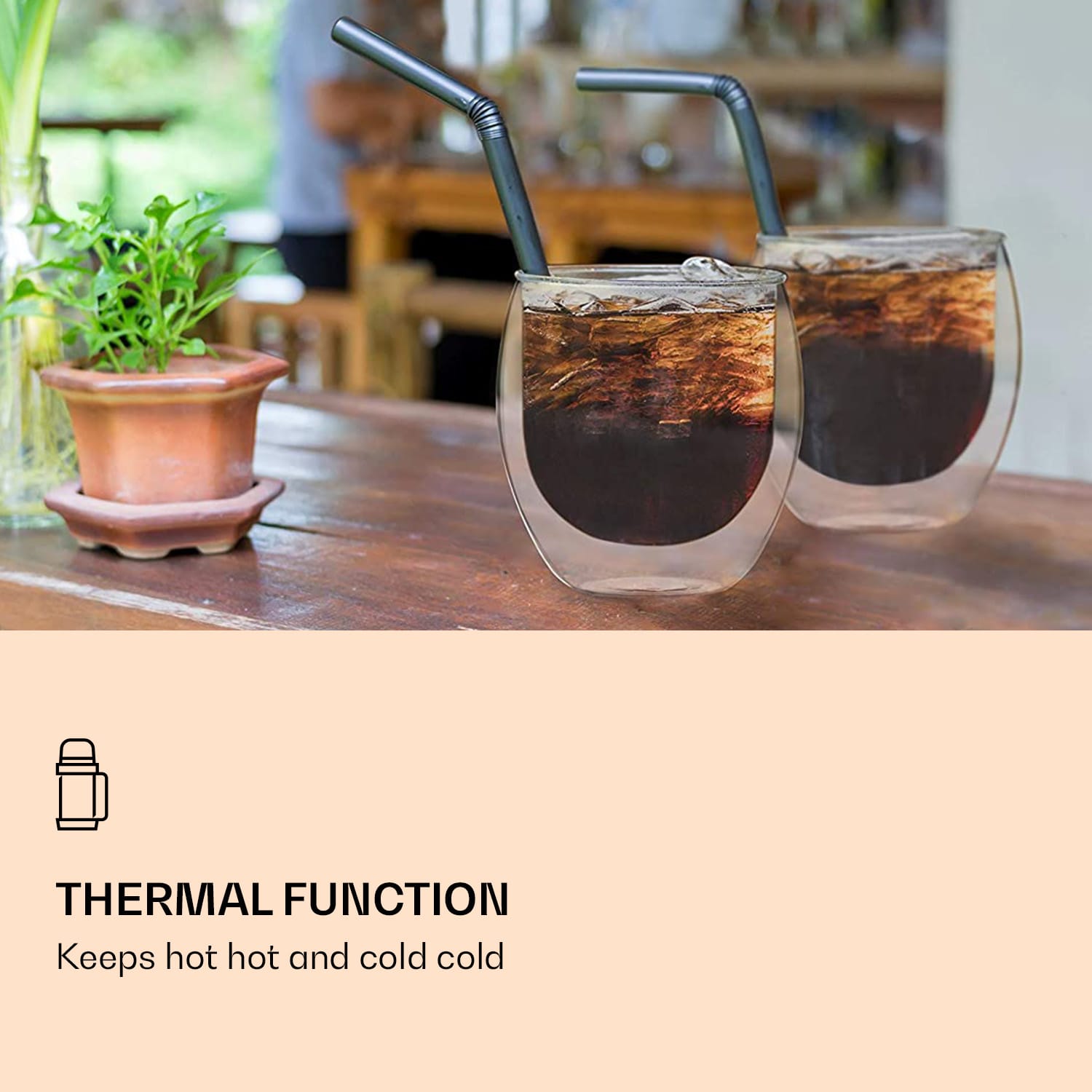 Feelino DUOS, dvojstenný pohár, 80 ml, vrátane lyžičky – Obrázok 3