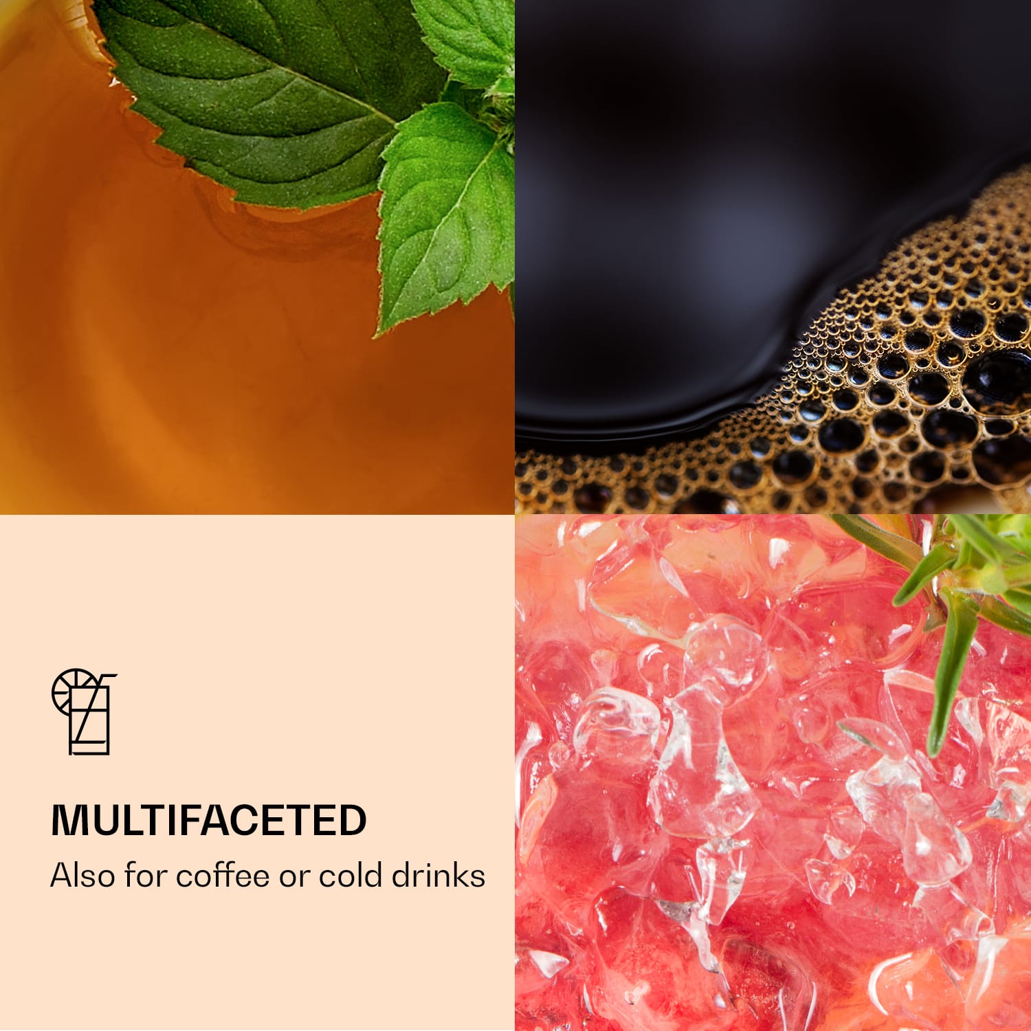 Feelino Ice, čajový pohár, 400 ml, vysokokvalitné borosilikátové sklo, vhodné do umývačky riadu – Obrázok 3