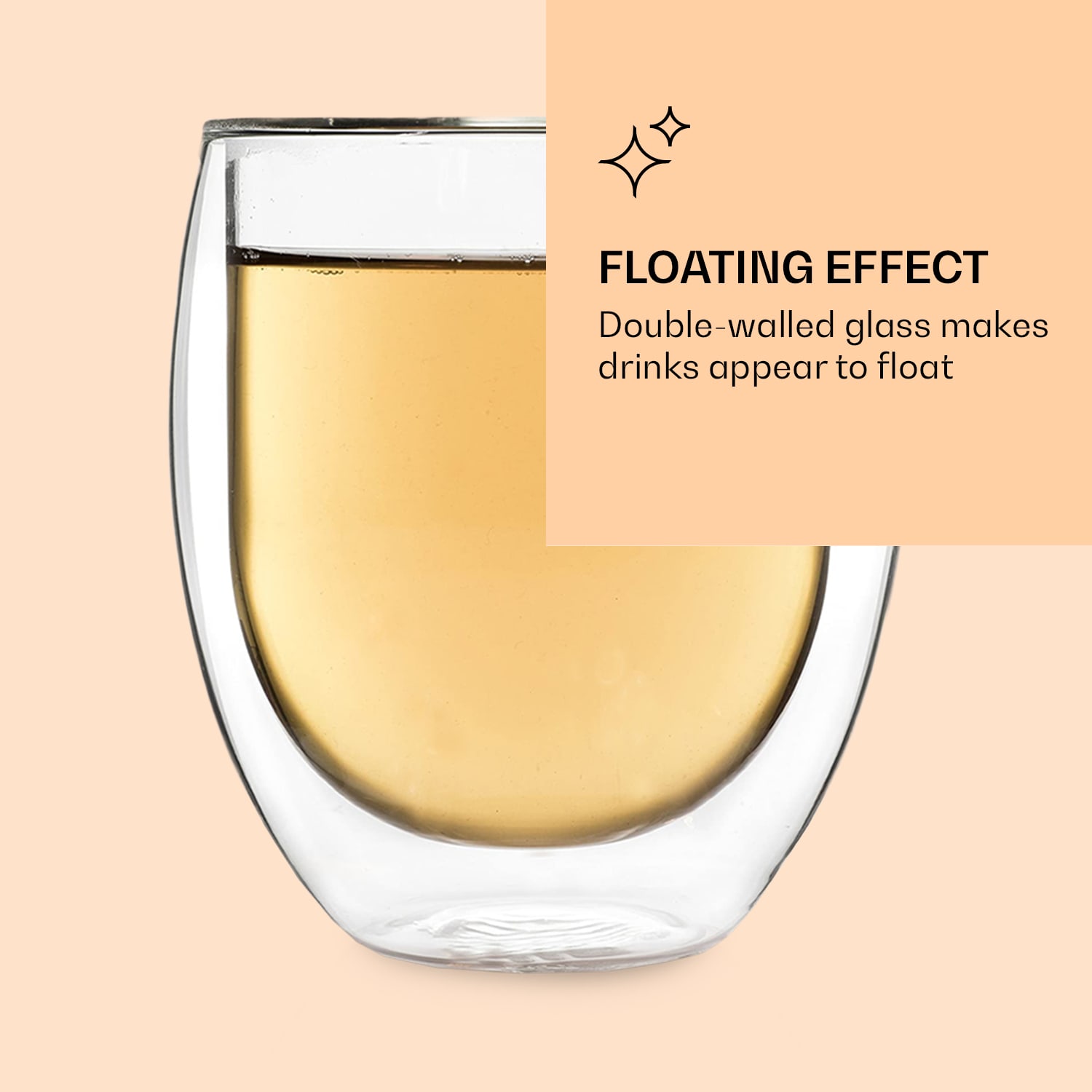 Feelino Ice, čajový pohár, 400 ml, vysokokvalitné borosilikátové sklo, vhodné do umývačky riadu – Obrázok 4