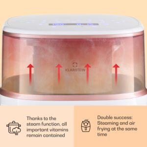 Klarstein Air Bloom, teplovzdušná fritéza, 1500 W, 7,5 l, 16 programov, s funkciou naparovania