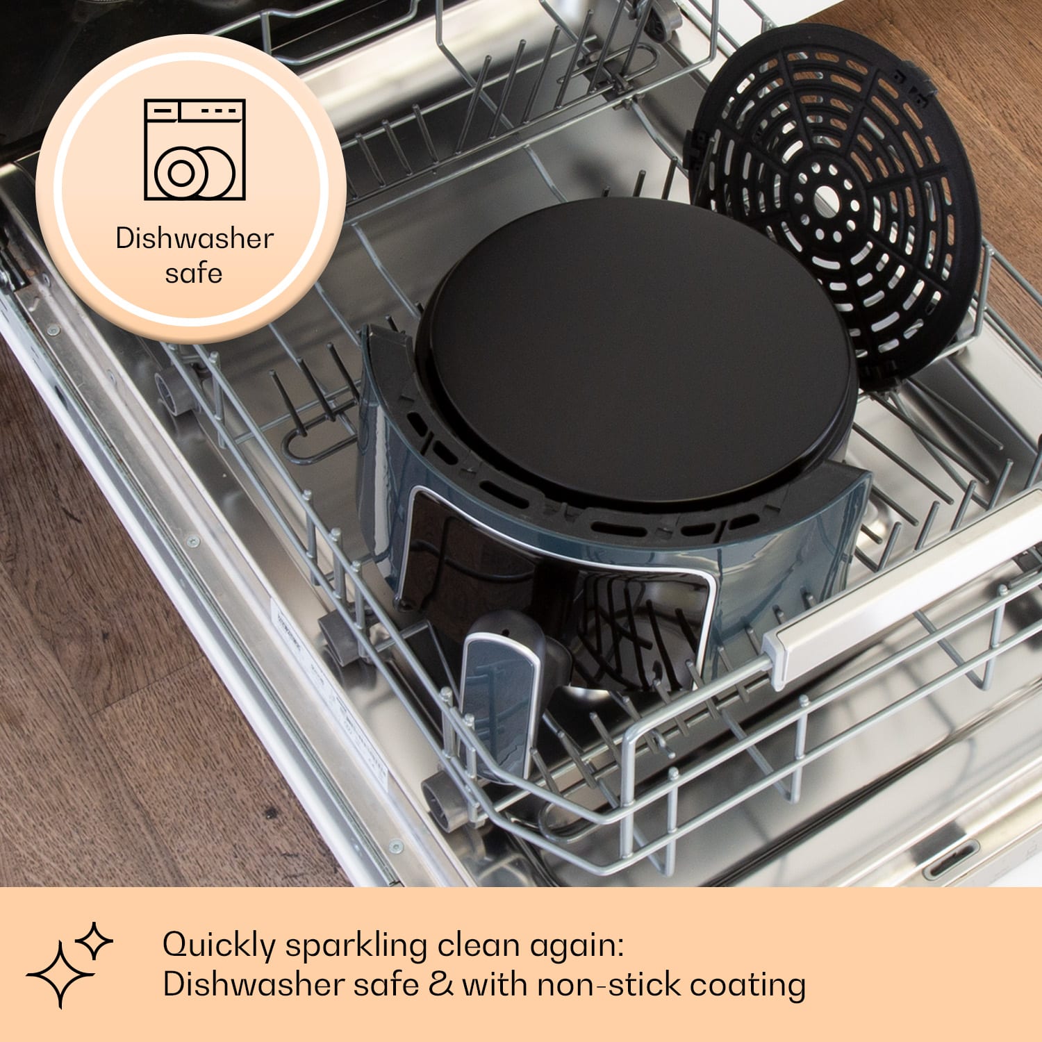 Klarstein Crisp-Pro, teplovzdušná fritéza, 1400 W, 3,5 l, 8 programov, časovač – Obrázok 3