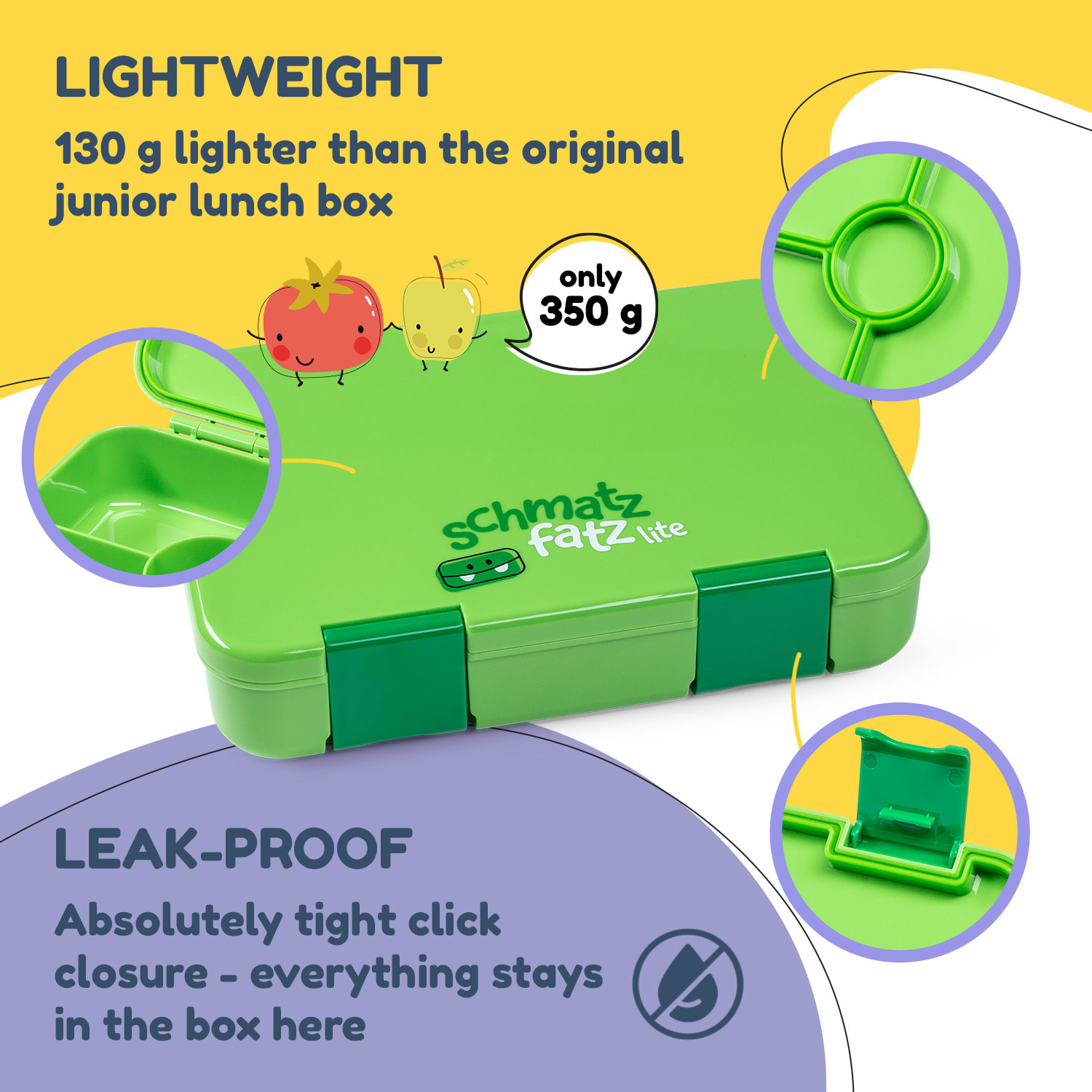 Klarstein Schmatzfatz desiatový box s priehradkami – Obrázok 2