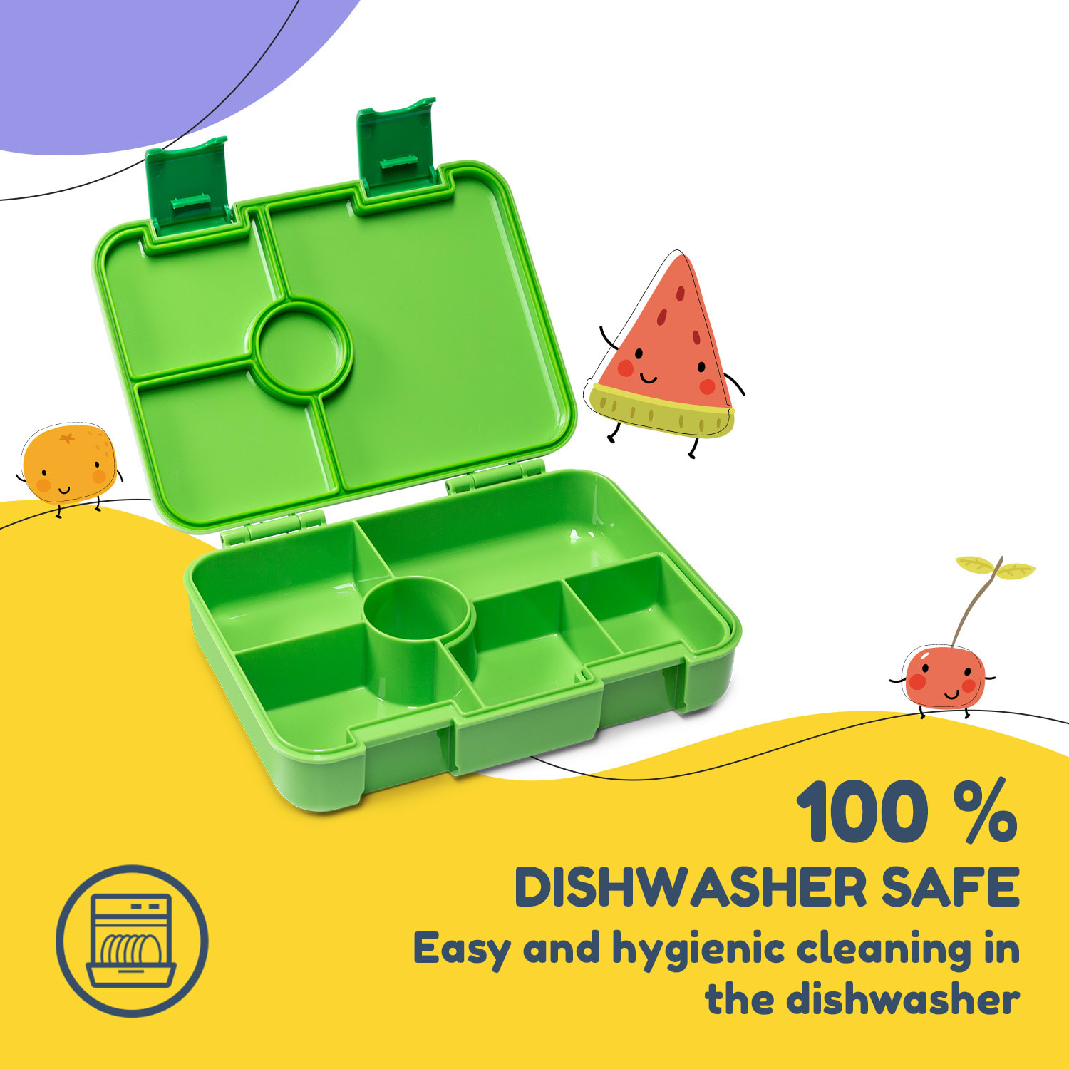 Klarstein Schmatzfatz desiatový box s priehradkami – Obrázok 4