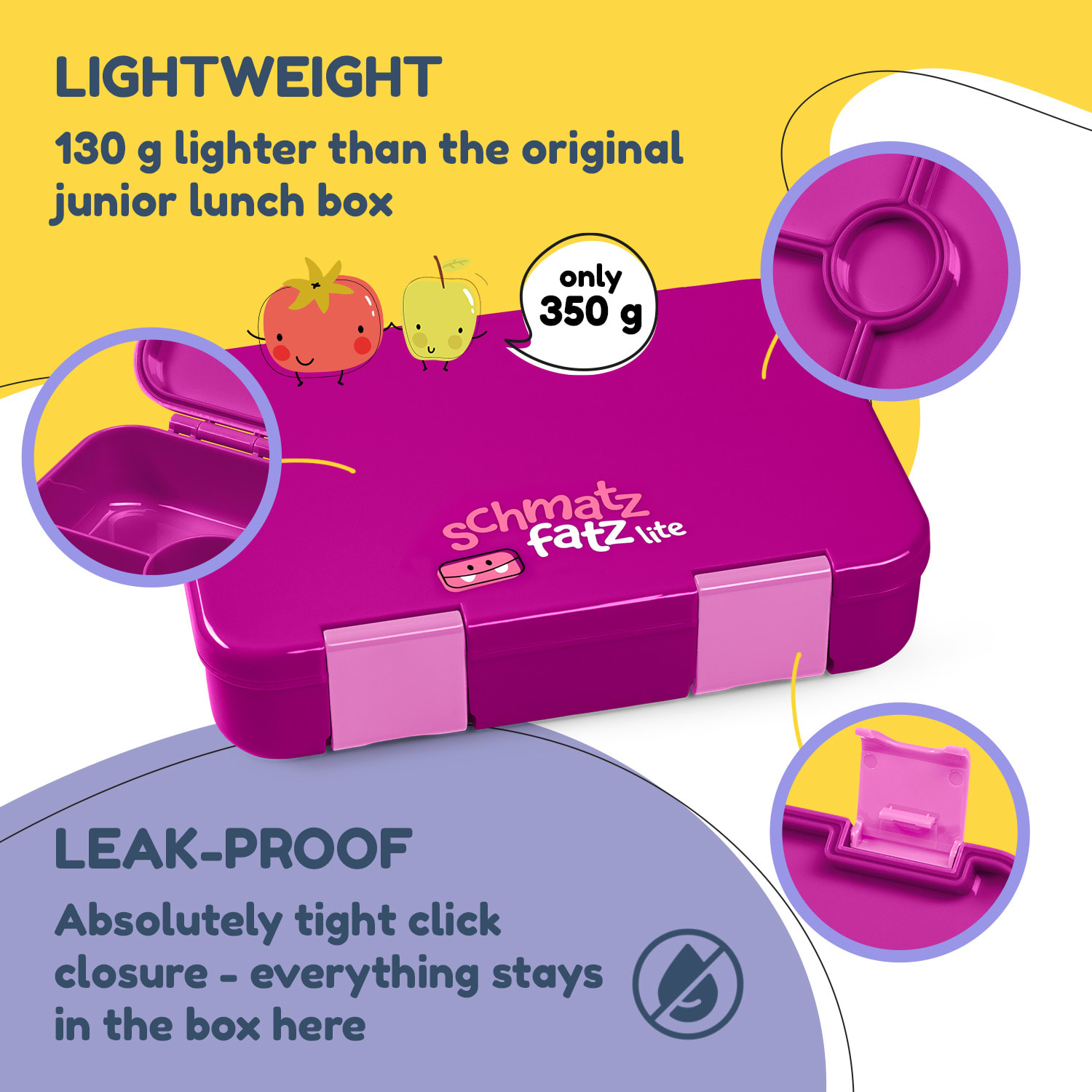 Klarstein Schmatzfatz desiatový box s priehradkami – Obrázok 2