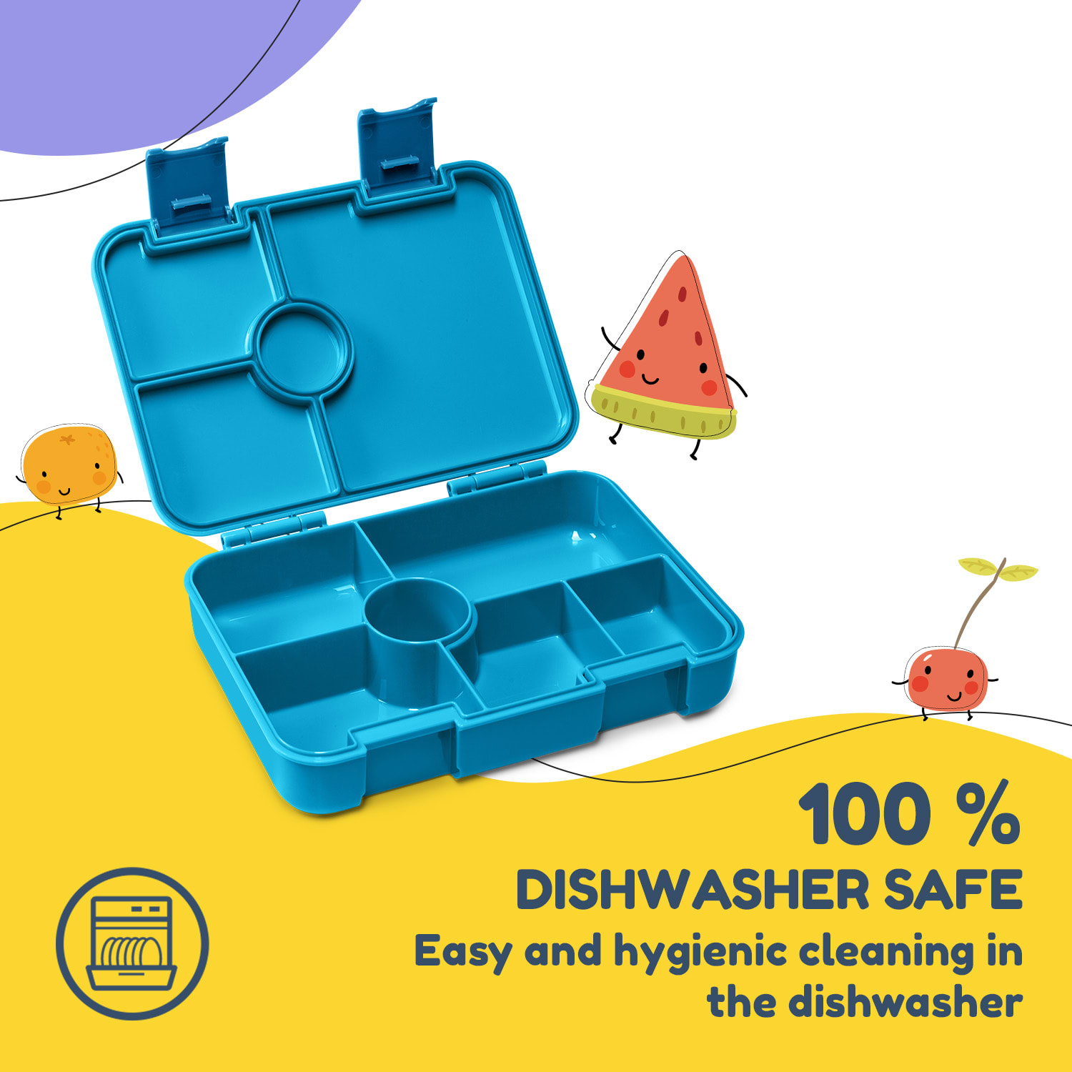 Klarstein Schmatzfatz desiatový box s priehradkami – Obrázok 4