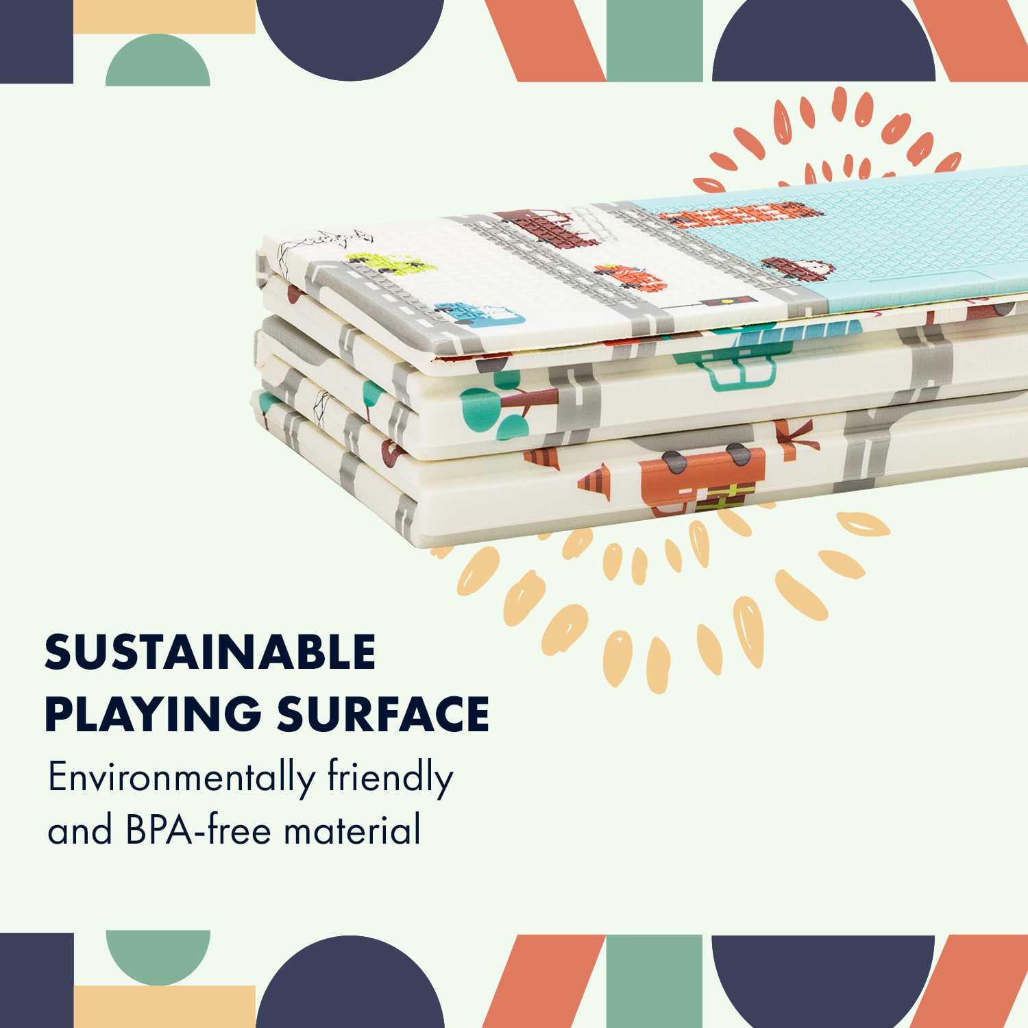 Babify Podložka na hranie, skladacia, hrúbka 1 cm, motív Autá – Obrázok 2