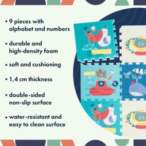 Babify Podložka na hranie, s hračkou, 9 ks, motív planéta