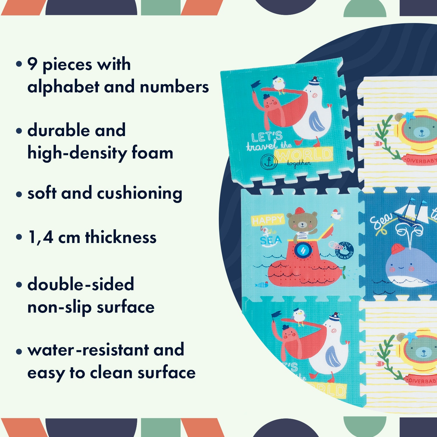 Babify Podložka na hranie, s hračkou, 9 ks, motív planéta