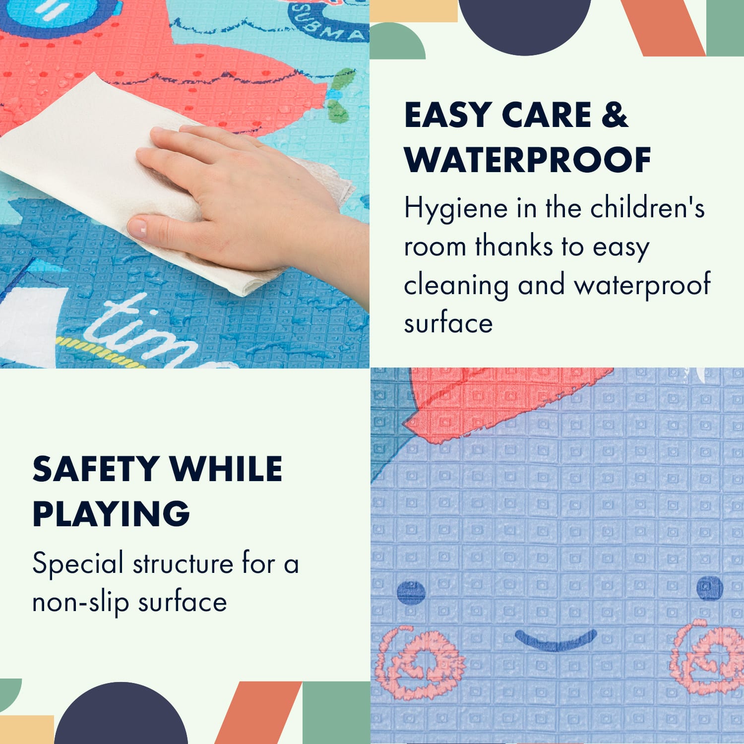 Babify Podložka na hranie, s hračkou, 9 ks, motív planéta – Obrázok 4