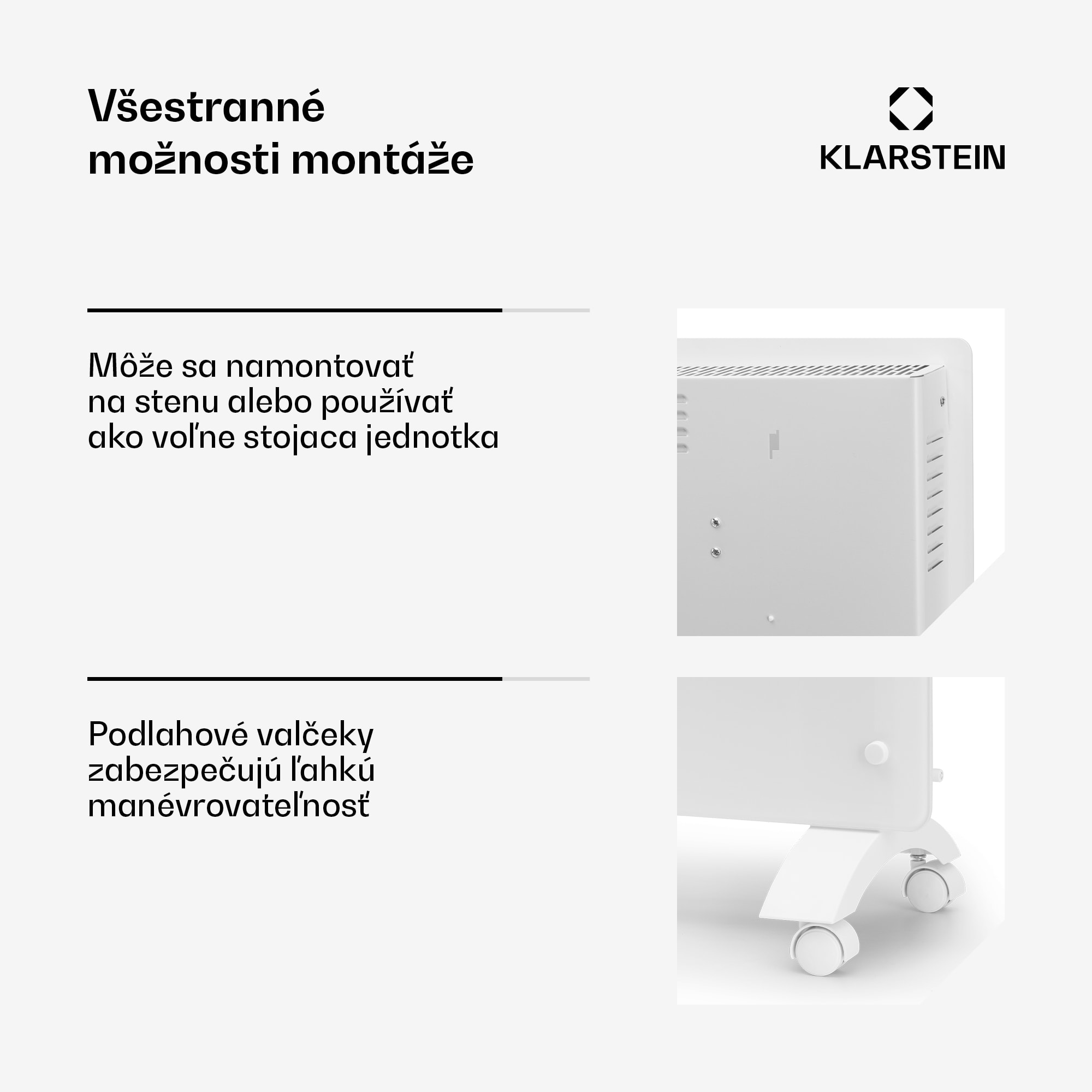 Klarstein Bansin Crystal Smart, konvektor, 1500 W, 5 - 50 °C, ovládanie cez aplikáciu – Obrázok 3