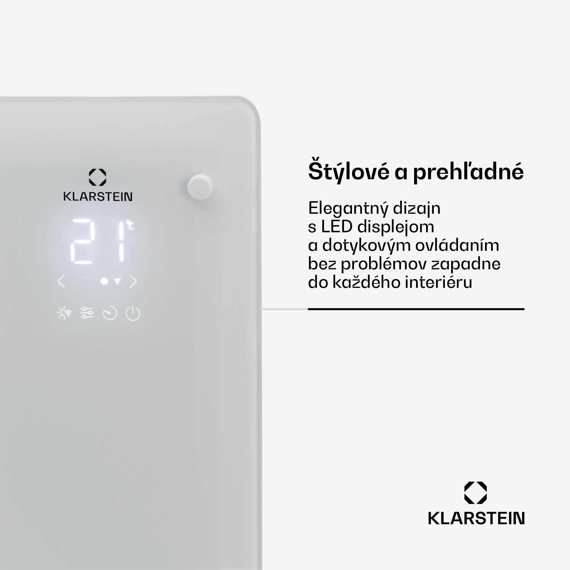 Klarstein Bansin Crystal Smart, konvektor, 1500 W, 5 - 50 °C, ovládanie cez aplikáciu – Obrázok 5