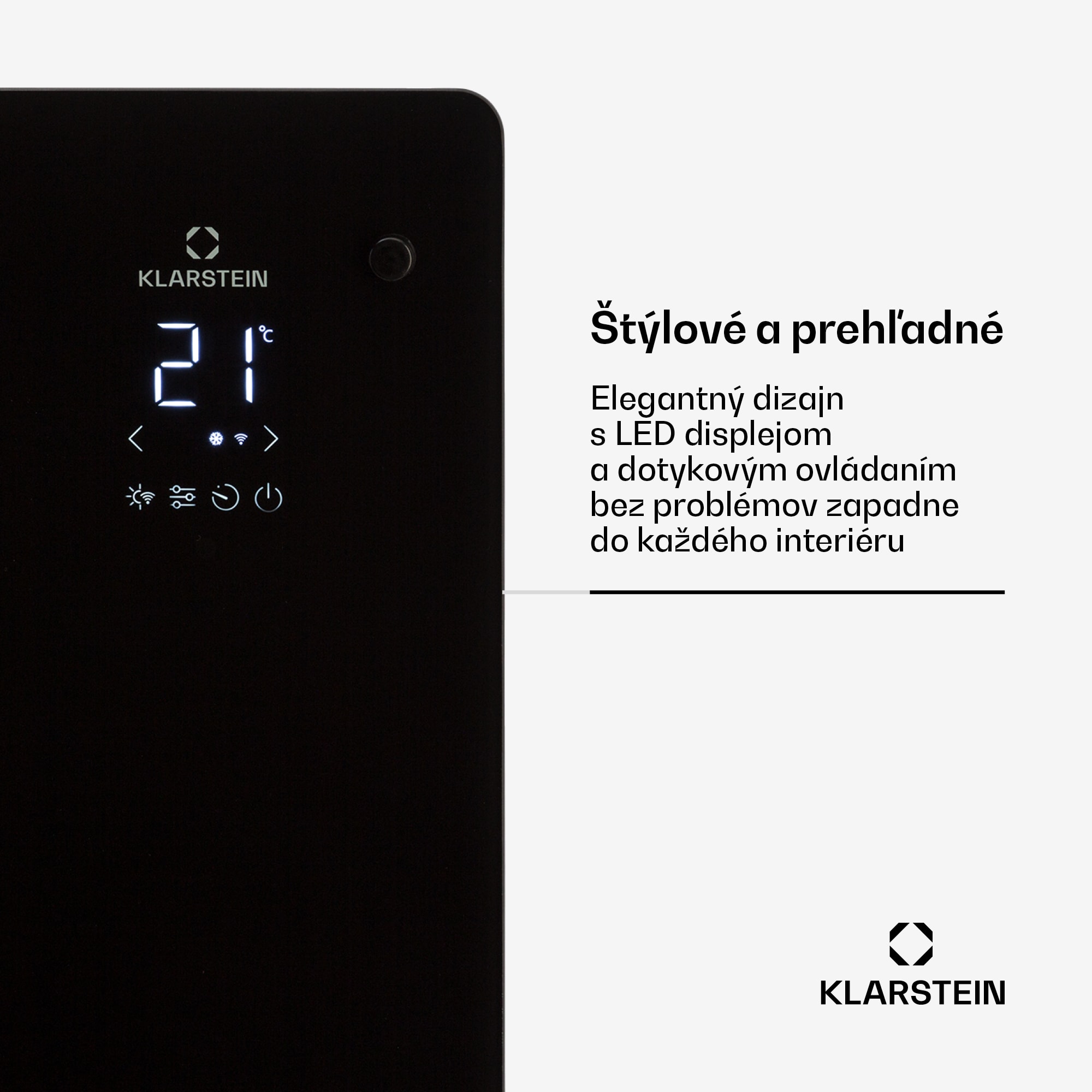 Klarstein Bansin Crystal Smart, konvektor, 2500 W, 5 - 50 °C, ovládanie cez aplikáciu – Obrázok 5