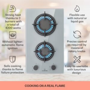 Klarstein Firetale, plynová varná doska, 2 hliníkové horáky, zemný plyn/propán