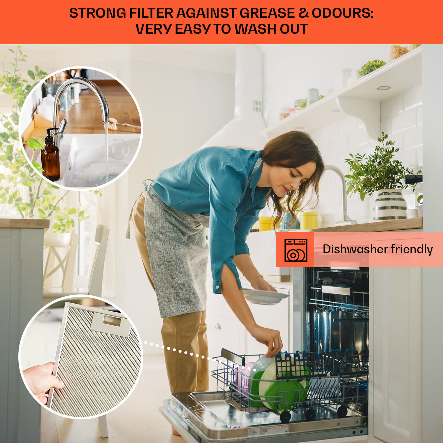 Klarstein Camila, vstavaný digestor, 52 cm, 397 m³/h, LED, dotyková plocha, nehrdzavejúca oceľ – Obrázok 5