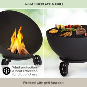 Blumfeldt Fireball Egon, ohnisko, oceľ, do záhrady alebo na terasu, Ø 66 cm, kryt na gril