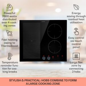 Klarstein Magnichef 4 Flex, vstavaná indukčná varná doska, 7000 W, 4 zóny, sklokeramika