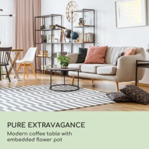 Blumfeldt Irvine, konferenčný stolík s kvetináčom, 60 x 38,5 cm (Ø x V), prášková oceľ