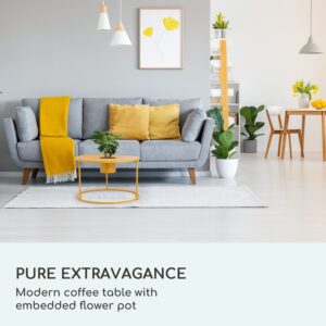 Blumfeldt Irvine, konferenčný stolík s kvetináčom, 60 x 38,5 cm (Ø x V), prášková oceľ