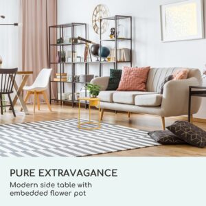 Blumfeldt Príručný stolík Irvine s kvetináčom, 41 x 50 cm (ØxV), oceľ s práškovým nástrekom