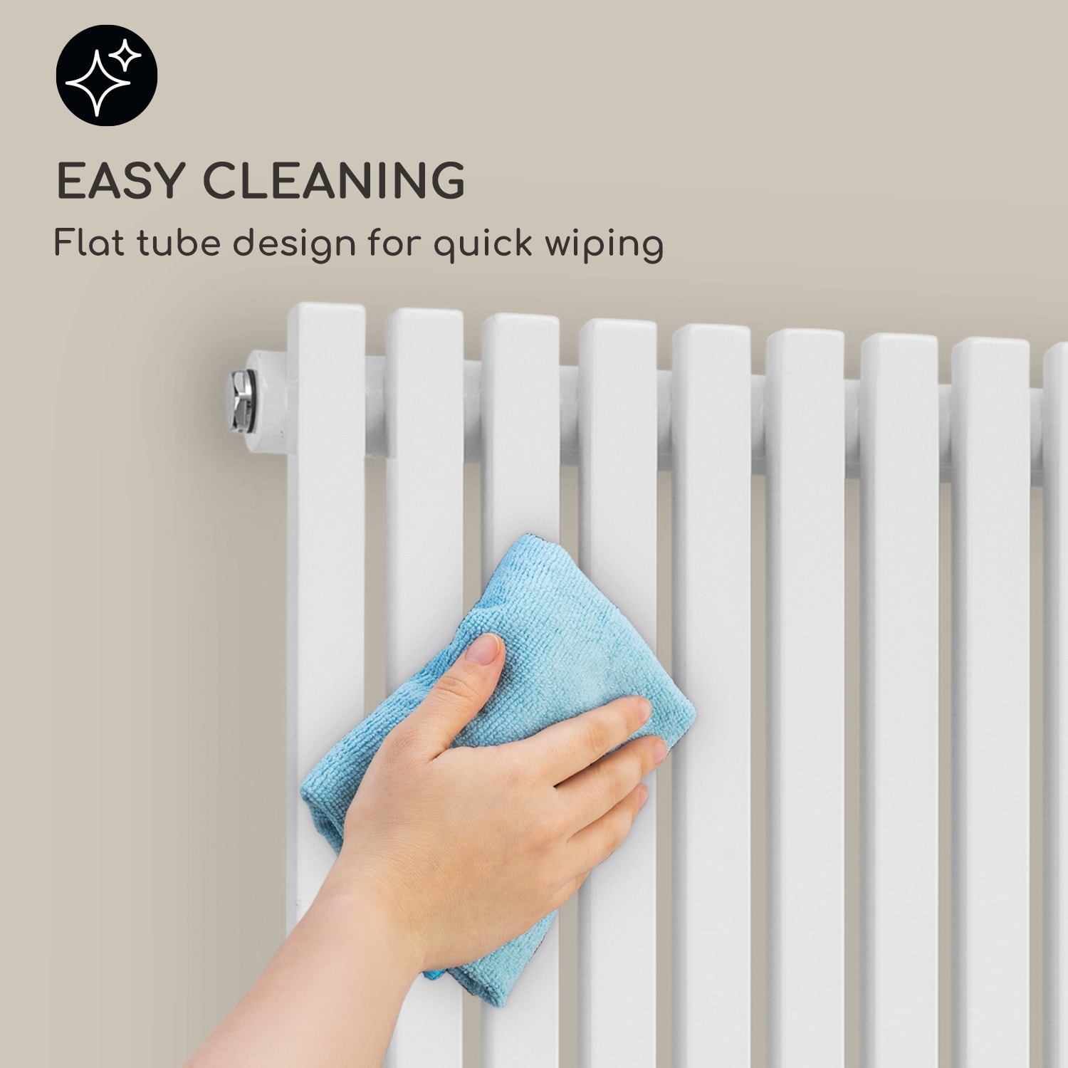 Blumfeldt Delgado, 180 x 60, radiátor, kúpeľňový radiátor, rúrkový radiátor, 1065W, teplá voda, 1/2 – Obrázok 2