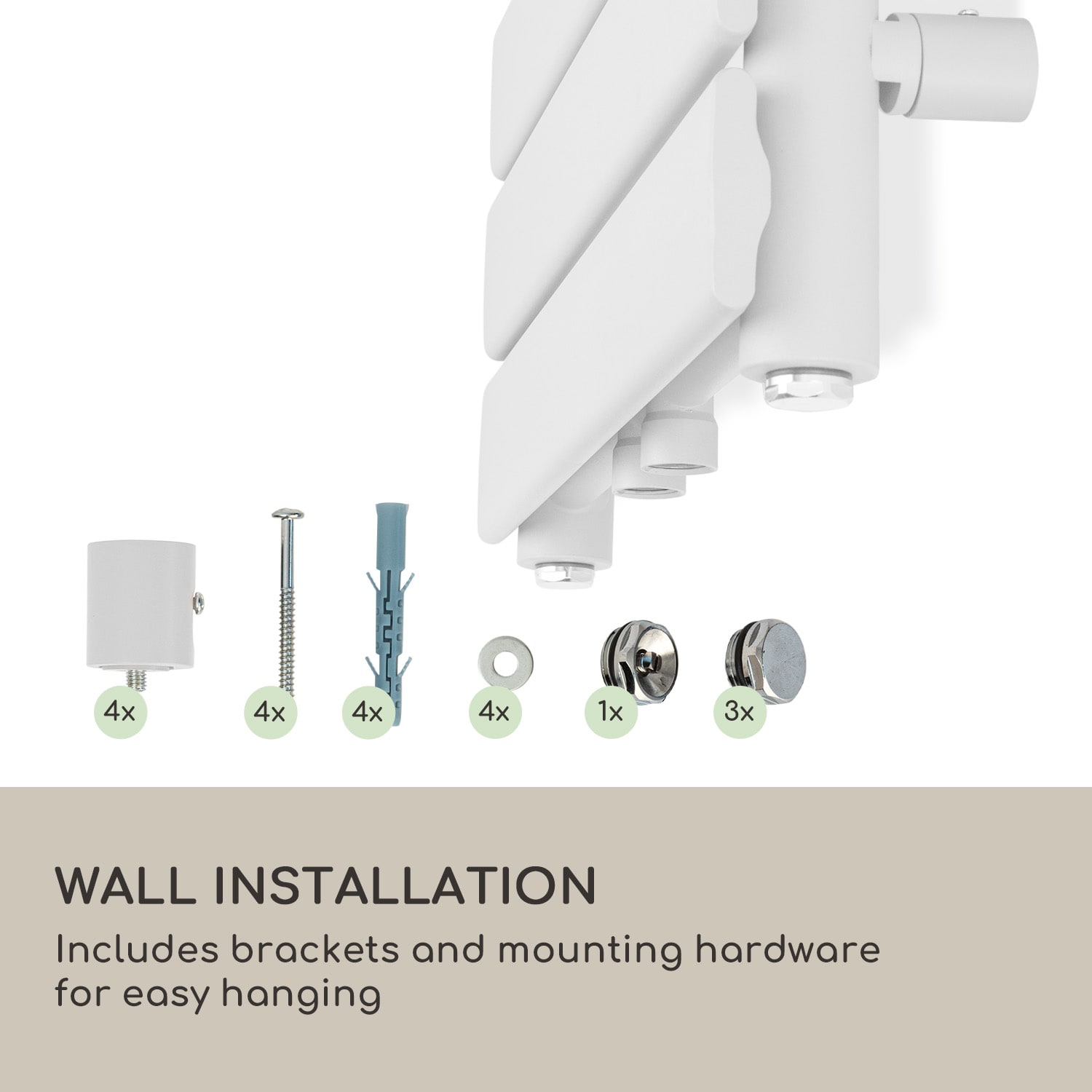 Blumfeldt Fairmont, radiátor, 80 x 45, 375 W, teplá voda, 3 držiaky uterákov, 1/2 – Obrázok 3