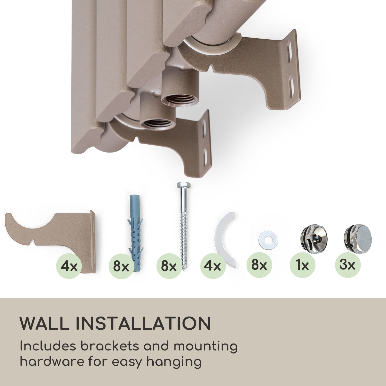 Blumfeldt Ontario, radiátor, 120 x 30, 380 W, inštalácia na stenu – Obrázok 2