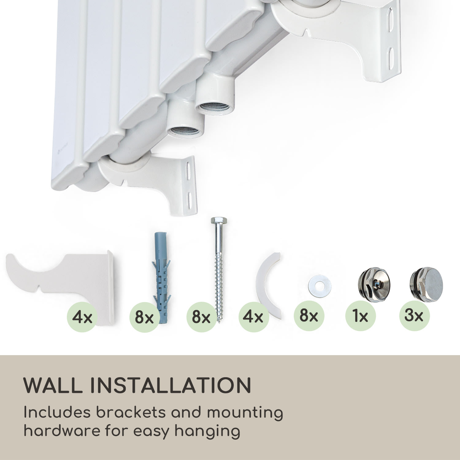 Blumfeldt Ontario, radiátor, 180 x 45, 485 W, inštalácia na stenu – Obrázok 2