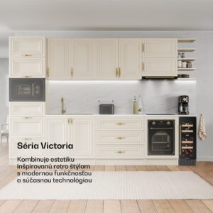 Klarstein Vinovilla Victoria 17 Built-In Duo Vilhelmine Edition, vinotéka, 17 fliaš, sklenené dvierka