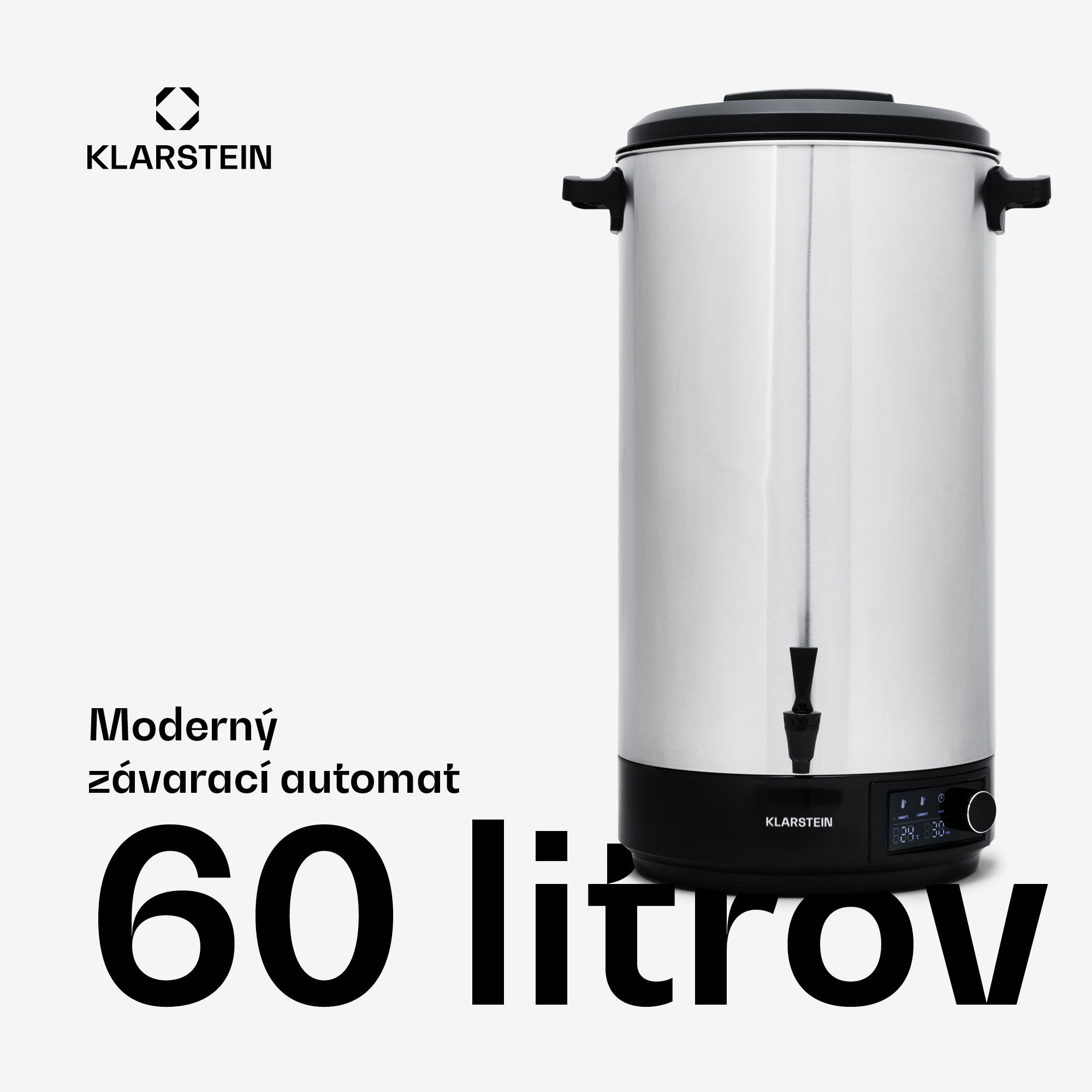 Klarstein Abbey 60, zavárací hrniec, dávkovač nápojov, 60 l, 100 °C, 180 min, nehrdzavejúca oceľ