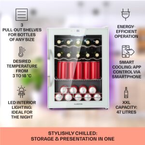Klarstein Coachella 60, Smart, chladnička, 60 l, funkcia WiFi, podsvietenie.