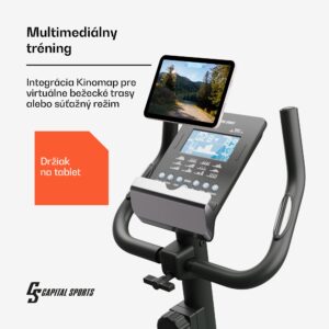 Capital Sports Helios Cardiobike, domáci rotoped, stacionárny bicykel, cyklotrenažér, Bluetooth, aplikácia, 32-úrovňový magnetický odpor