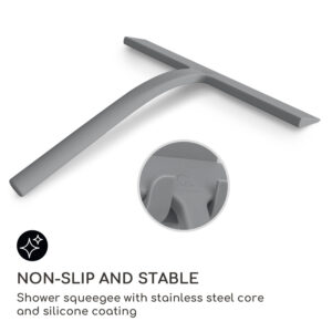 Gütewerk by blumfeldt Blaze Stierka na sprchový kút 23 cm Silikónový kryt Jadro z nehrdzavejúcej ocele Moderný dizajn