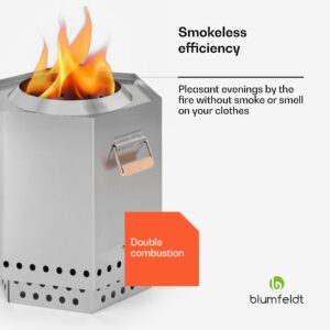 Blumfeldt Mojanda, kôš na oheň, bezdymový, robustný, kutáče, kryt proti dažďu