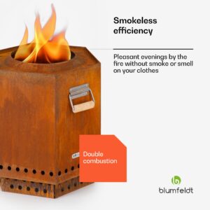 Blumfeldt Mojanda, kôš na oheň, bezdymový, robustný, kutáče, kryt proti dažďu