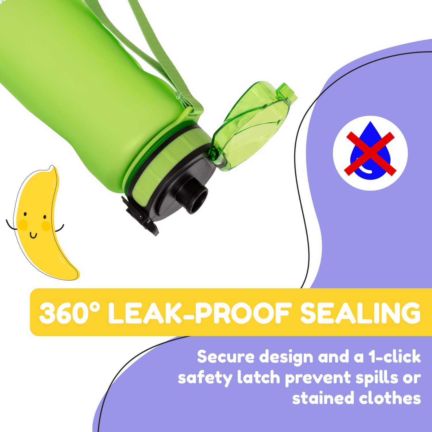 Klarstein Wakaba, fľaša na pitie, 800 ml, Tritan, BPA-free – Obrázok 2